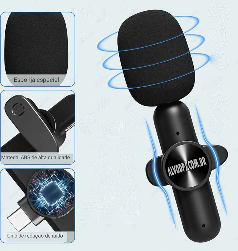 DPJ Kit 2 Microfones Profissional de Lapela DPJ Cristal (Iphone & Android) - Zanka Express
